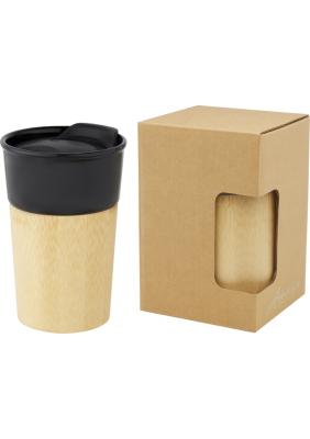 Pereira 320 ml porcelain mug with bamboo outer wall