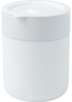 Java 330 ml ceramic tumbler with silicone wrap and plastic lid