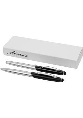 Geneva stylus ballpoint pen and rollerball pen set