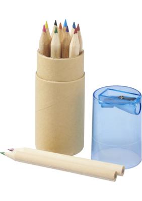 Hef 12-piece coloured pencil set with sharpener