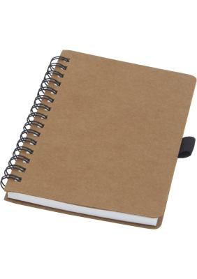 Cobble A6 wire-o recycled cardboard notebook with stone paper