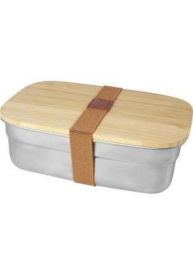 Tite stainless steel lunch box with bamboo lid