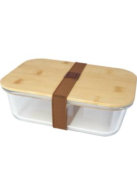 Roby glass lunch box with bamboo lid