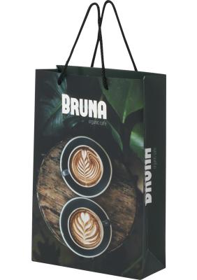 Handmade 170 g/m2 integra paper bag with plastic handles - large