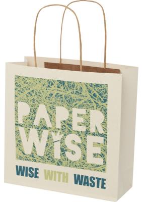 Agricultural waste 150 g/m2 paper bag with twisted handles - small