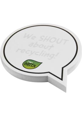 Sticky-Mate® speech bubble-shaped recycled sticky notes