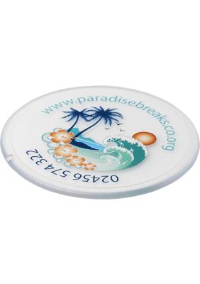 Renzo round plastic coaster