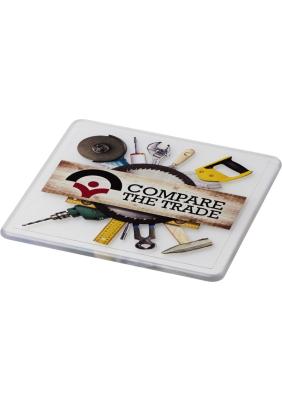 Renzo square plastic coaster